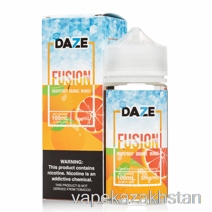 Vape Disposable ICED Grapefruit Orange Mango - 7 Daze Fusion - 100mL 0mg